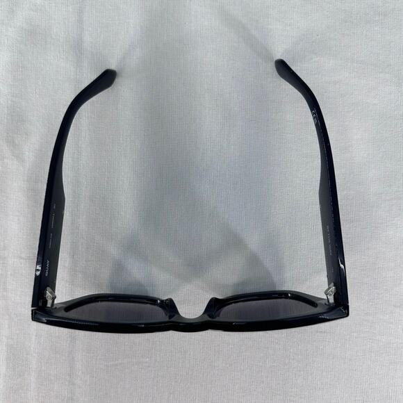 Quay By The Way Black Oversized Sunglasses cat Eye Silver Accent - Picture 7 of 9